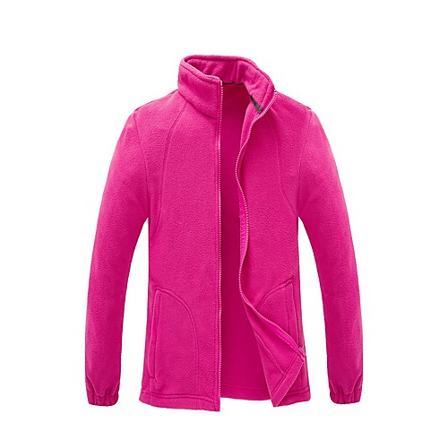 

Women's Hiking Fleece Jacket Autumn / Fall Winter Spring Outdoor Solid Color Waterproof Windproof Fleece Lining Warm Jacket Fleece Hunting Ski / Snowboard Fishing Purple Yellow Red / Quick Dry