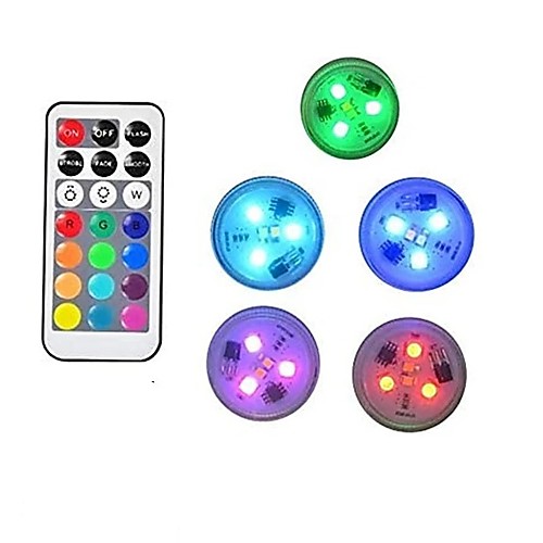 

0.5 W 10pcs 5pcs Remote Controlled Underwater Lights Batteries Powered Multi Color 3 Outdoor Lighting Swimming pool Suitable for Vases & Aquariums LED Beads Valentine's Day Christmas