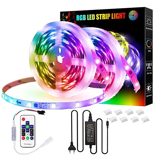 

RGBIC Strip Light 5M 10M LED Light Strip Set 150-300 LEDs Set 16 Million Colors Mounting Bracket Multi Color Home Bedroom Outdoor Decoration Waterproof Christmas New Year's Party Cool 12V