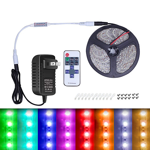 

2M 5M Waterproof LED Light Strips Tiktok LED Strip Lights 5050 120 LEDs SMD Warm White White Multicolor with 11key RF Dimming Controller and Adapter Kit