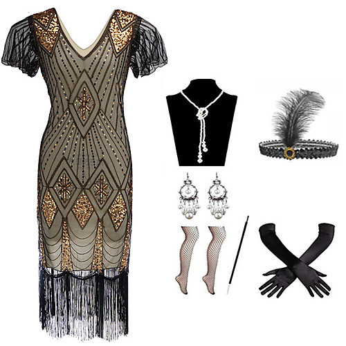 

Dance Costumes 1 Pair of Earrings Feathers / Fur Glitter Sashes / Ribbons Women's Party Performance Short Sleeve Tulle Polyester