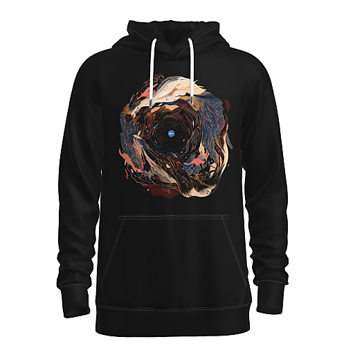 

Men's Pullover Hoodie Sweatshirt Graphic Chinese Style Bird Hooded Daily Weekend 3D Print Casual Streetwear Hoodies Sweatshirts Long Sleeve Black