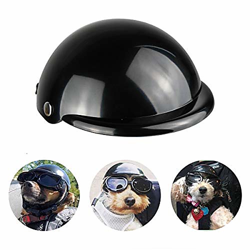 

pet helmet - motorcycle dog helmet bike cat hat riding doggie cap black