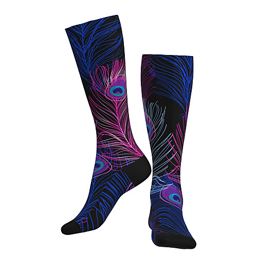 

Compression Socks Long Socks Over the Calf Socks Athletic Sports Socks Cycling Socks Women's Men's Bike / Cycling Breathable Soft Comfortable 1 Pair Floral Botanical Cotton Purple S M L / Stretchy