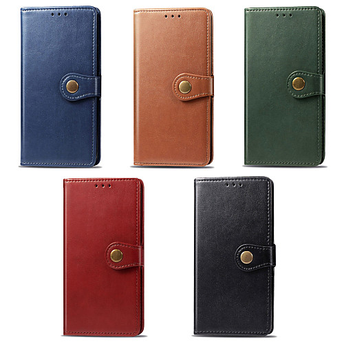 

Phone Case For OPPO Full Body Case Leather Flip OPPO A53 oppo A9 2020 Oppo A72 / A52 / A92 Card Holder Shockproof Flip Solid Color PU Leather