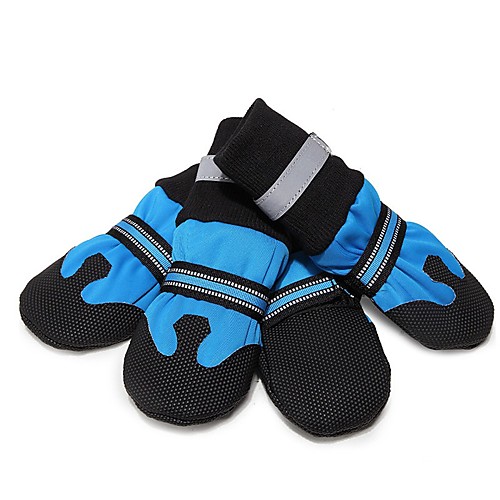 

Dog Boots / Shoes Anti-Slip Keep Warm Color Block For Pets Rubber Fuchsia