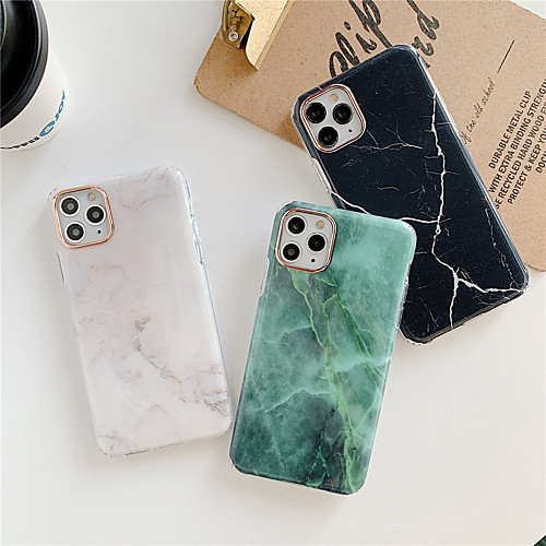 

Phone Case For Apple iPhone 12 Pro Max / iPhone 11 Pro Max / iPhone 12 Mini Plating / IMD / Frosted Back Cover Marble TPU For iPhone XR / XS / XS Max / X / SE2020 / 7 8 Plus