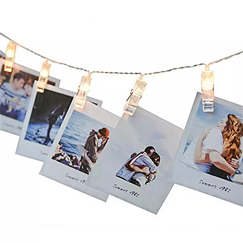 

10pcs 1.5m 10leds Photo Clip Lamp LED String Lights Battery Christmas Holiday Party Wedding Decoration Fairy lights