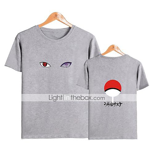 

Inspired by Naruto Cosplay Akatsuki Uchiha Itachi T-shirt Anime Polyester / Cotton Blend Print Printing Harajuku Graphic T-shirt For Women's / Men's