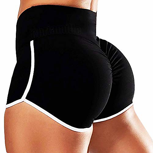 

Women's High Waist Running Shorts Athletic Shorts Bottoms Stripe Cotton Yoga Fitness Gym Workout Marathon Running Butt Lift Breathable Moisture Wicking Sport Wine Black Blue Purple Gray / Athleisure