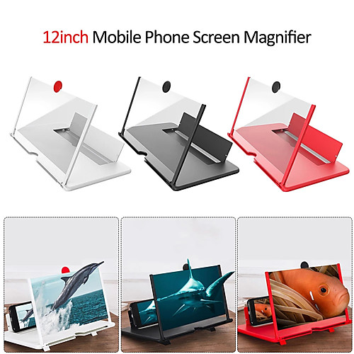 

New 12 inch 3D Mobile Phone Screen Magnifier HD Video Amplifier with Foldable Holder Magnifying Glass Smart Phone Stand Bracket