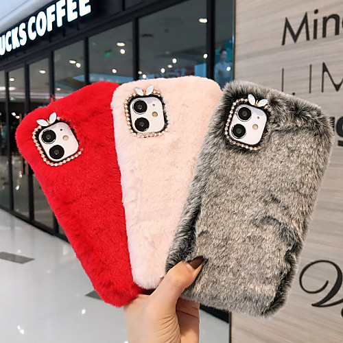 

Phone Case For Apple Back Cover iPhone 12 Pro Max 11 SE 2020 X XR XS Max 8 7 Shockproof Solid Color Plush TPU