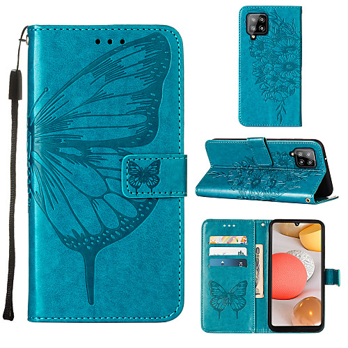 

Phone Case For Samsung Galaxy Full Body Case Leather Flip A70 Samsung Galaxy A50 Galaxy A42 5G Shockproof Flip Magnetic Butterfly Animal PU Leather TPU