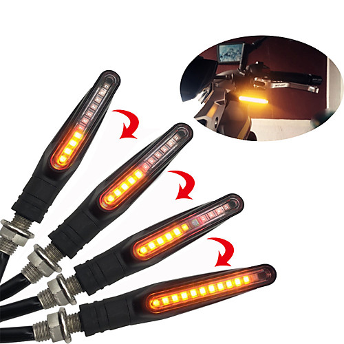 

2Pcs 12V 12LED Lights Flowing Universal Motorcycle Motorbike LED Turn Signal Indicator Light Water Flowing