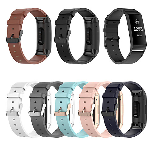 

Watch Band for Fitbit Charge 3 / Fitbit Charge 4 Fitbit Classic Buckle Genuine Leather Wrist Strap