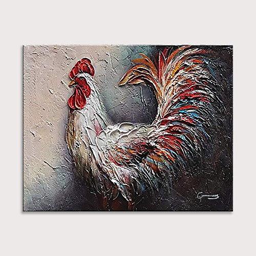 

Oil Painting Hand Painted Vertical Abstract Animals Vintage Modern Rolled Canvas (No Frame)