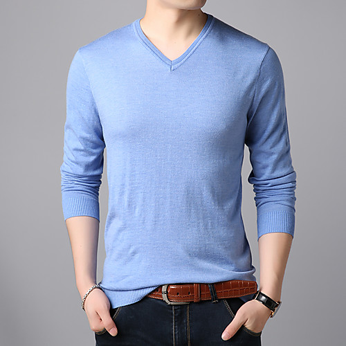 

Men's Wedding 80' Fur Trim Deep V Knitted Solid Color Color Block Sweater Acrylic Fibers Cotton Long Sleeve Sweater Cardigans V Neck Fall Winter Black Red Yellow