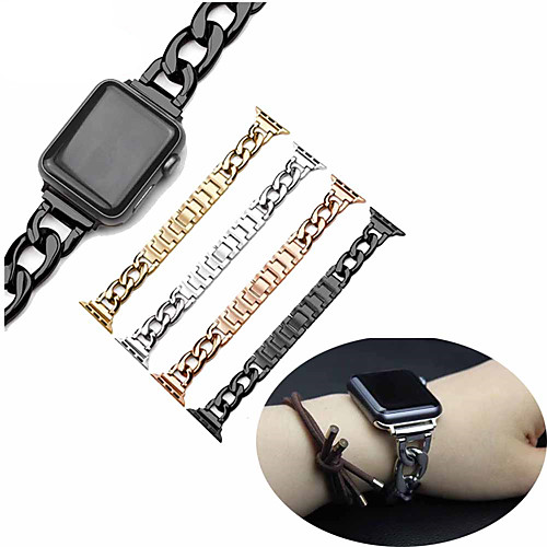 

Smart Watch Band for Apple iWatch 1 pcs Sport Band Stainless Steel Replacement Wrist Strap for Apple Watch Series 6 / SE / 5/4 44mm Apple Watch Series 6 / SE / 5/4 40mm Apple Watch Series 3/2/1 38mm