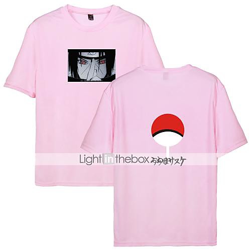

Inspired by Naruto Cosplay Akatsuki Uchiha Itachi T-shirt Anime Pure Cotton Print Printing Harajuku Graphic T-shirt For Women's / Men's