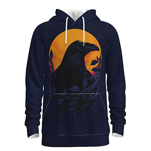 

Men's Pullover Hoodie Sweatshirt Graphic 3D Skull Hooded Halloween 3D Print Halloween Hoodies Sweatshirts Long Sleeve Blue