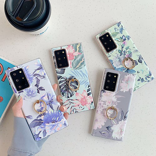 

Phone Case For Samsung Galaxy Back Cover S20 Plus S20 Ultra S20 S9 S9 Plus S8 Plus S8 Note 9 Note 8 Note 20 Ultra Ring Holder Pattern Flower / Floral TPU