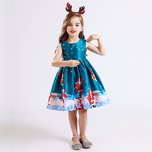 

Santa Suit Dress Girls' Kid's Christmas Christmas Christmas Polyester Dress