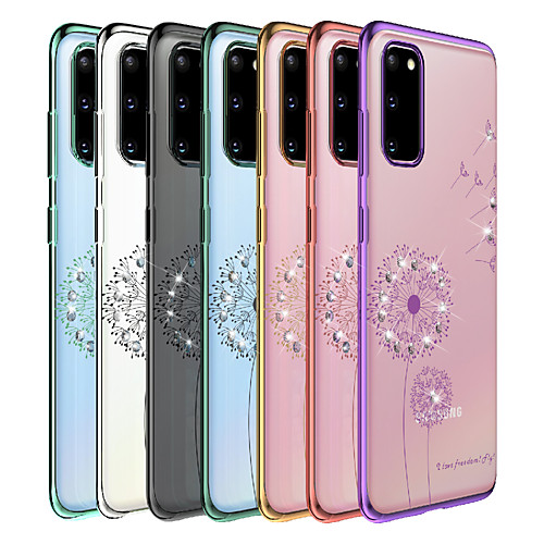 

Phone Case For Samsung Galaxy Back Cover S20 Plus S20 Ultra S20 Note 9 Note 8 Note 20 Ultra A51 A50 A40 A70 Shockproof Plating Transparent Flower / Floral TPU