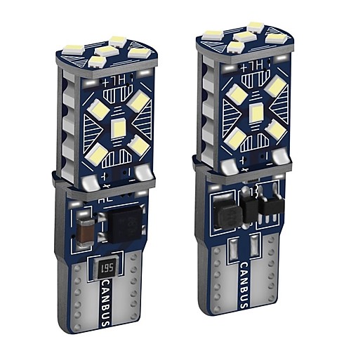 

2PCS T10 W5W Super Bright LED Car Width Lights WY5W 168 501 2825 Auto Wedge Turn Side Bulbs Car Interior Reading Bulb T10 CAN-bus LED Dome Lamp W5W White Color