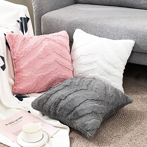 

Cushion Cover Throw Pillow Cover Decorative Pillowcase Rabbit Velvet 1PC 45cm45cm No Pillow Insert