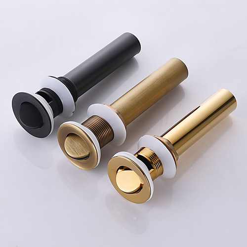 

Electroplated Pop-up Water Drain With Overflow Superior Quality Faucet Accessory Antique Brass Golden and Black Finished