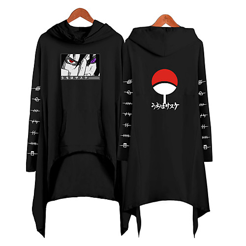 

Inspired by Naruto Cosplay Akatsuki Uchiha Itachi Hoodie Anime Polyester / Cotton Blend Print Printing Harajuku Graphic Hoodie For Women's / Men's