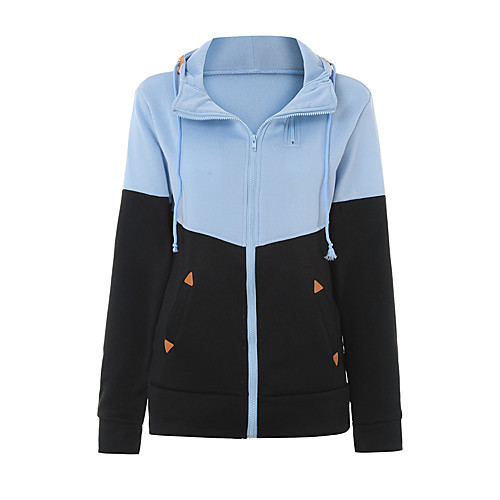 

Women's Zip Up Hoodie Sweatshirt Solid Color Zipper Zip Up Daily Basic Hoodies Sweatshirts Cotton Blue Blushing Pink Wine