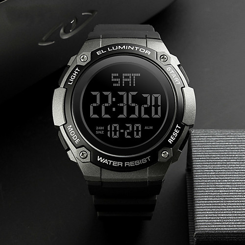 

mens outdoor sport watches luxury brand men led digital watch waterproof date clock large dial military wristwatch (green)