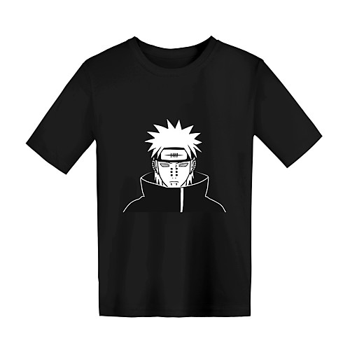 

Inspired by Naruto Cosplay Akatsuki Pain T-shirt Anime Terylene Print Printing Harajuku Graphic T-shirt For Boys'
