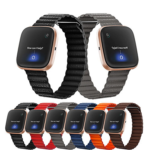 

Smart Watch Band for Fitbit 1 pcs Leather Loop Genuine Leather Replacement Wrist Strap for Fitbit Versa Fitbit Versa Lite Fitbit Versa 2 Fitbit versa 2 SE