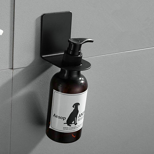

Robe Hook New Design Modern Stainless Steel Material Wall Mounted Matte Black and Silver 1pc
