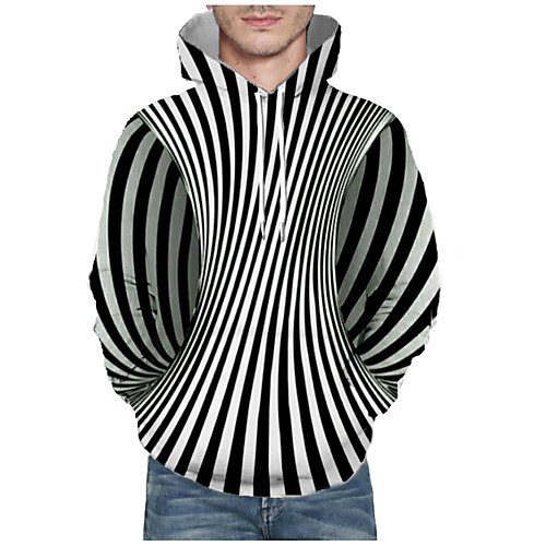 

Men's Pullover Hoodie Sweatshirt Graphic Abstract 3D Front Pocket Hooded Daily 3D Print 3D Print Casual Hoodies Sweatshirts Long Sleeve Black