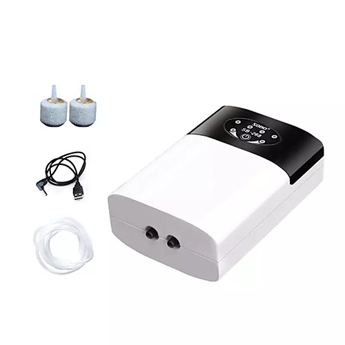 

Purpose Oxygen Pump USB Charging Portable Exhaust Air Stone Ultra Silent Air Compressor for Fish Tank Aquarium