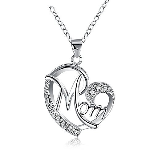 

gifts for mom mother necklace pendant sterling silver for women love heart mom birthday gifts