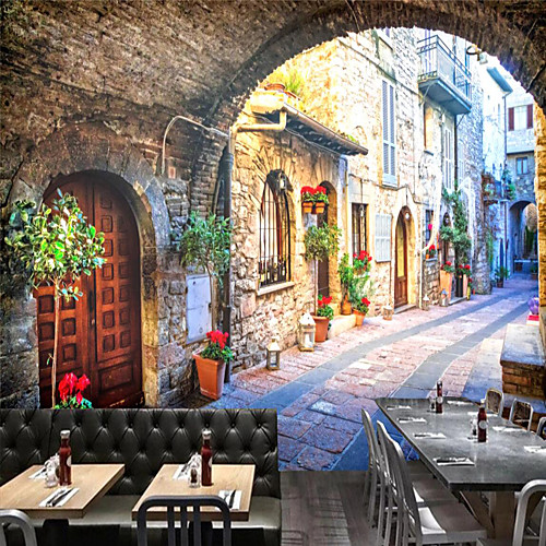 

Mural Wallpaper Wall Sticker Covering Print Print Peel and Stick Town Garden Canvas Home Décor