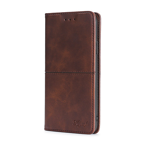 

Phone Case For Vivo Full Body Case Leather Flip Vivo Y53 VIVO V9 VIVO Y85 vivo y71 vivo Z6 iQOO U1 Card Holder Flip Solid Color PU Leather TPU
