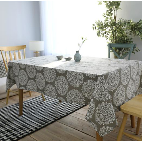 

Table Cloth Grey Cotton And Linen American Country Tablecloth Cloth Art Table Cloth