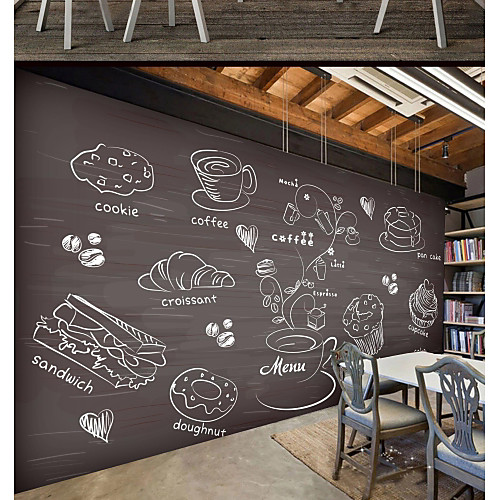 

Mural Wallpaper Wall Sticker Covering Print Peel and Stick Removable BlackBoard Coffee Cafe Canvas Home Décor