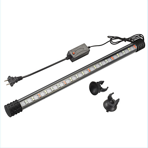 

220VAquariumLightFishTankWaterproofLEDLightBarAquaticLampSubmersibleFluorescentDivingLightsBlueRedWhite
