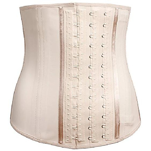 

lady slim fajas colombiana latex waist trainer cincher trimmer corset weight loss shaper printed pink m