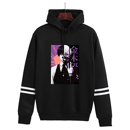 

Inspired by Tokyo Ghoul Kaneki Ken Hoodie Anime Polyester / Cotton Blend Graphic Prints Printing Harajuku Graphic Hoodie For Women's / Men's