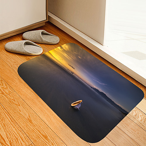 

Afterglow Beach Conch Digital Printing Floor Mat Modern Bath Mats Nonwoven Memory Foam Novelty Bathroom