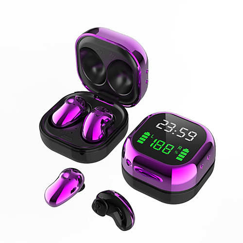 

TWS True Wireless Earbuds LITBest S6 Plus Buds Live LED Digital Watch Bluetooth Stereo with Microphone with Volume Control Auto Pairing for Sport Fitness