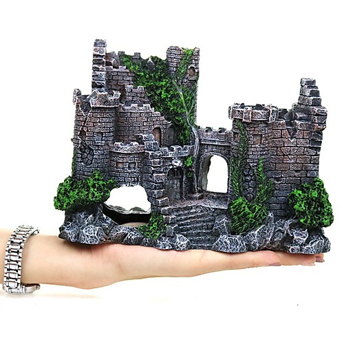 

Fish Tank Aquarium Decoration Castle Gray Artificial Special Material 1 17136 cm