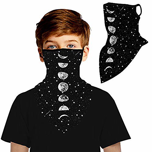 

kids neck gaiters with ear loops face cover for boys girls bandana balaclava